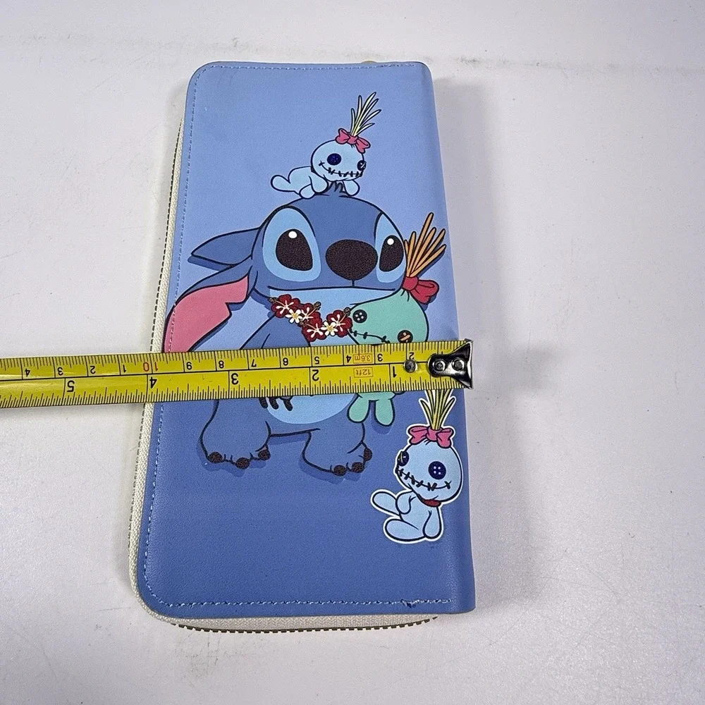 Disney Lilo & Stitch Blue Pink Zip Around‎ Wallet with Character Design